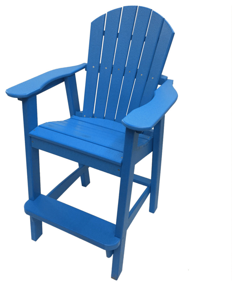 trex outdoor furniture cape cod adirondack chair on In Stock Phat Tommy Recycled Poly Balcony Chair Contemporary Outdoor Bar Stools And Counter Stools By Buyers Choice Usa Houzz