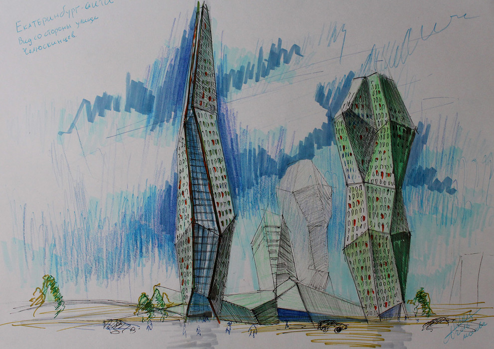 Размышление с карандашом - высотные здания