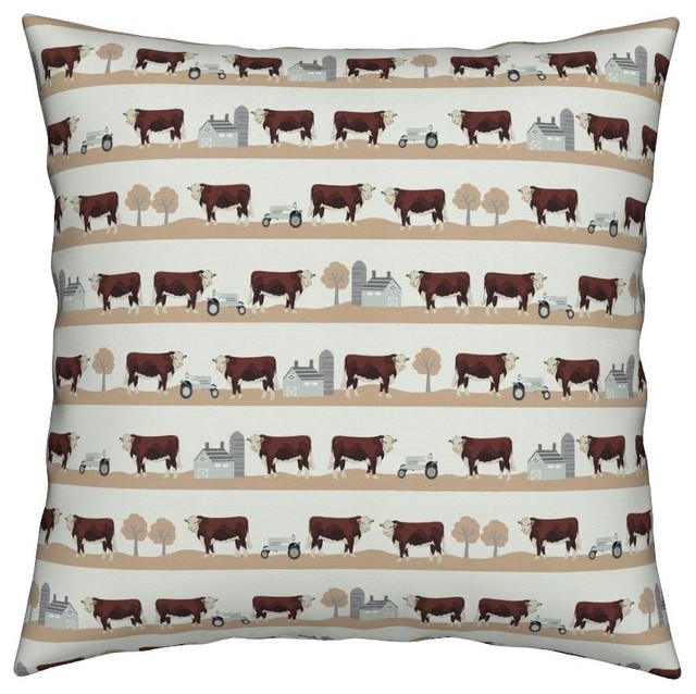 Cow Cows Cattle Farm Farming Animal Animals Throw Pillow