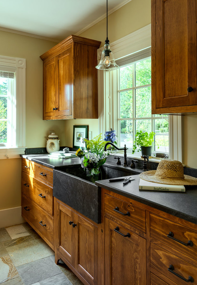 Photo of a beach style laundry room in Portland Maine.