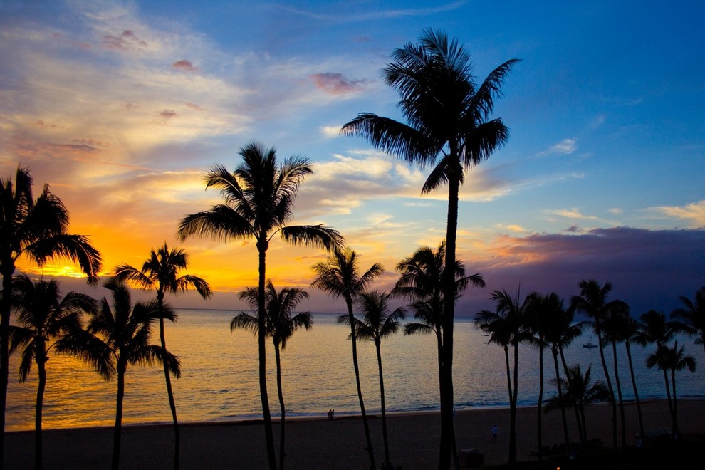 "HawaII Sunset From Kaanapali, Maui" Original Art