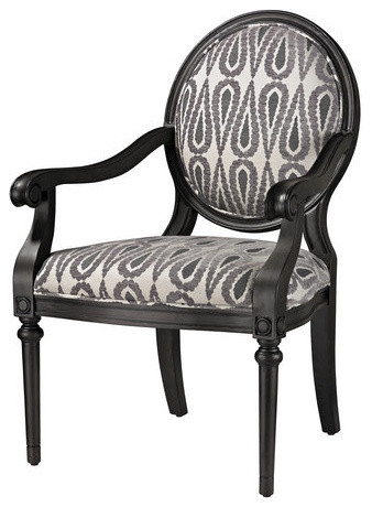 Sterling Industries Ventnor Accent Chair, Antique Gray and Black