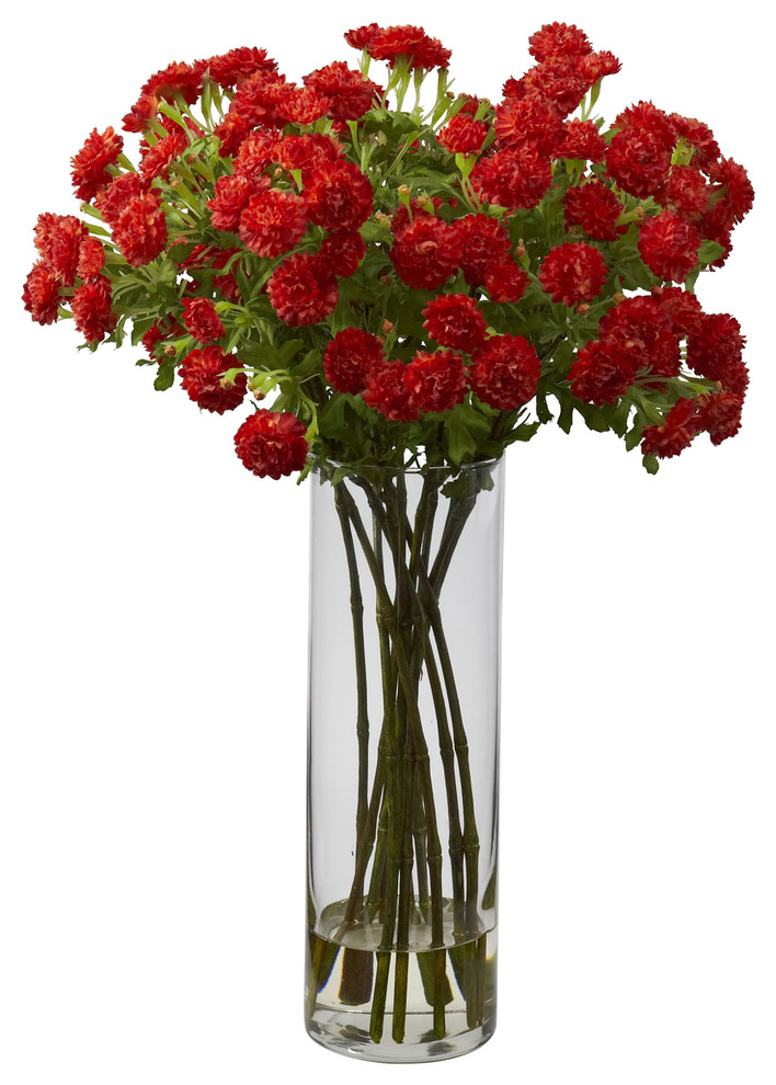 Japanese Silk Flower Arrangement - Contemporary - Artificial Flower