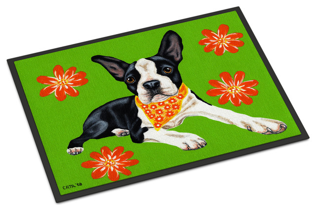 Cosmo Cutie Boston Terrier Indoor Outdoor Mat 24 X36