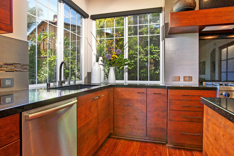 Inspiration for a contemporary kitchen remodel in San Diego