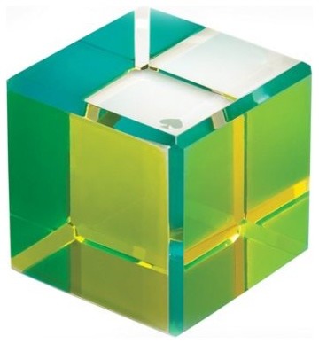 Jules Point Color-block Cube Paperweight