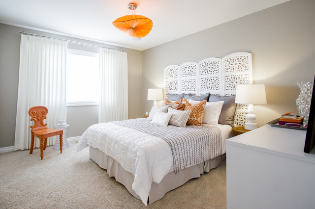 Moroccan Bohemian transitional-bedroom