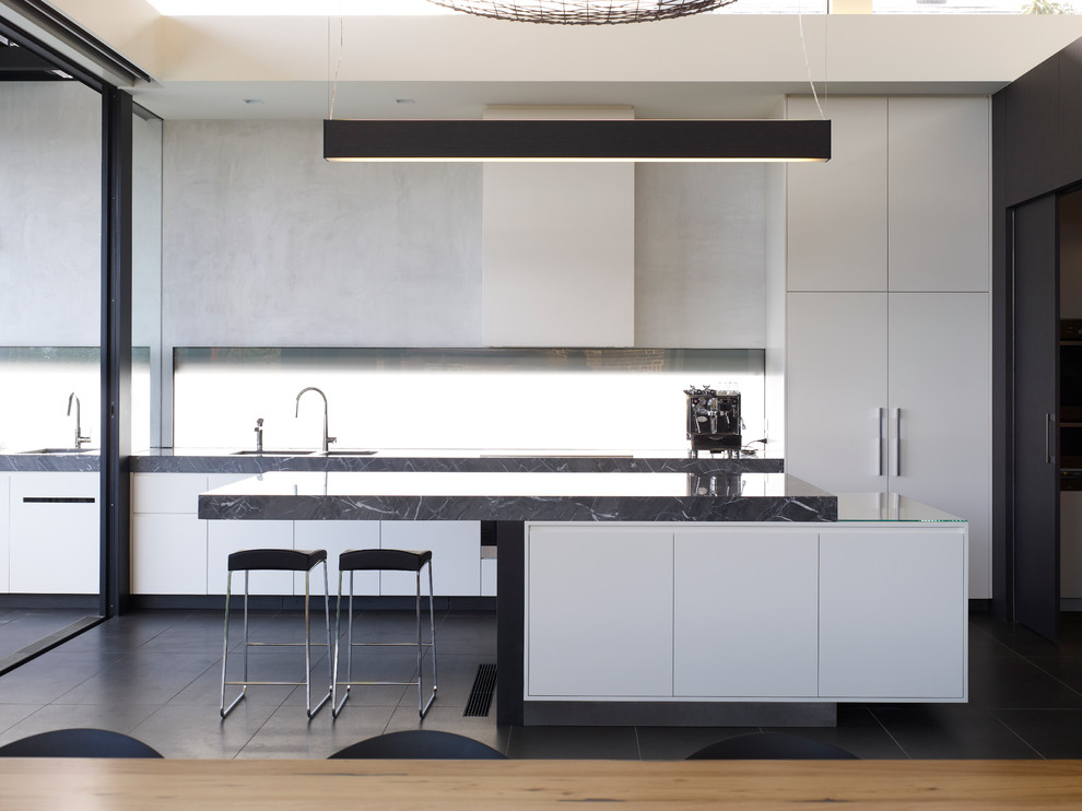 Contemporary kitchen in Melbourne.