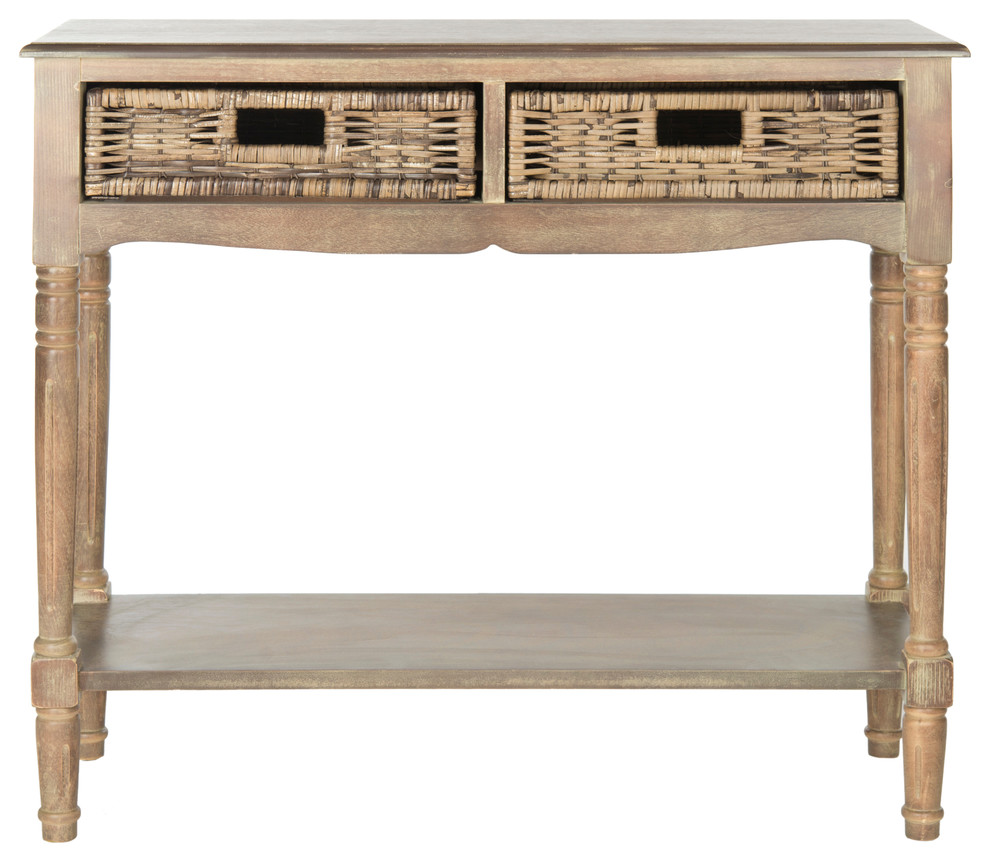 Safavieh Corbin 2Drawer Console Table Tropical Console Tables by