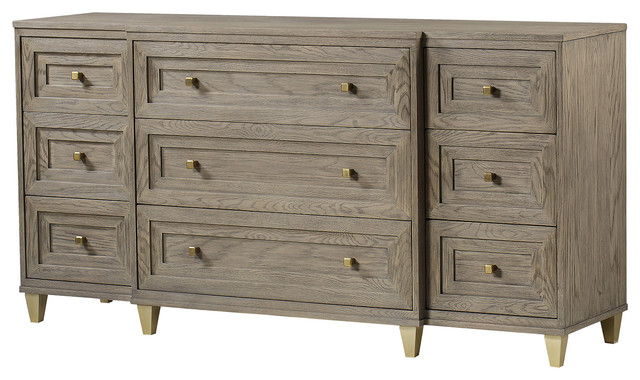Maison 55 Claiborne Modern Classic Grey Wood 9 Drawer Dresser