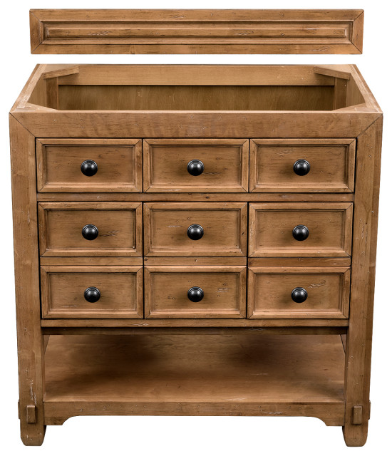 Malibu 36" Single Vanity Honey Alder Farmhouse Bathroom