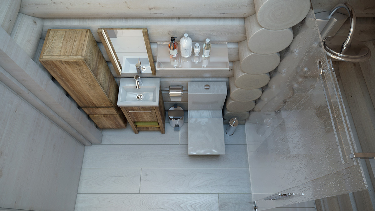 Интерьер дома в срубе