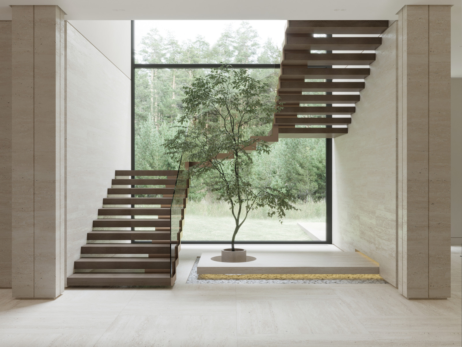 Дом с панорамными окнами.