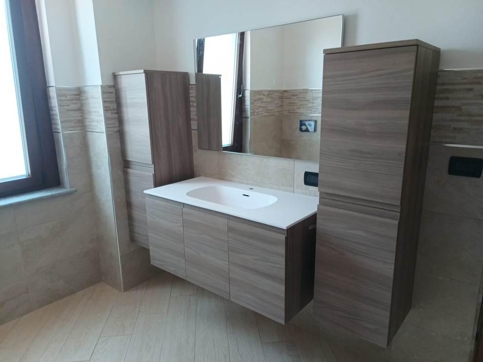 Bagno maniglia integrata e consolle Tekno Geacril