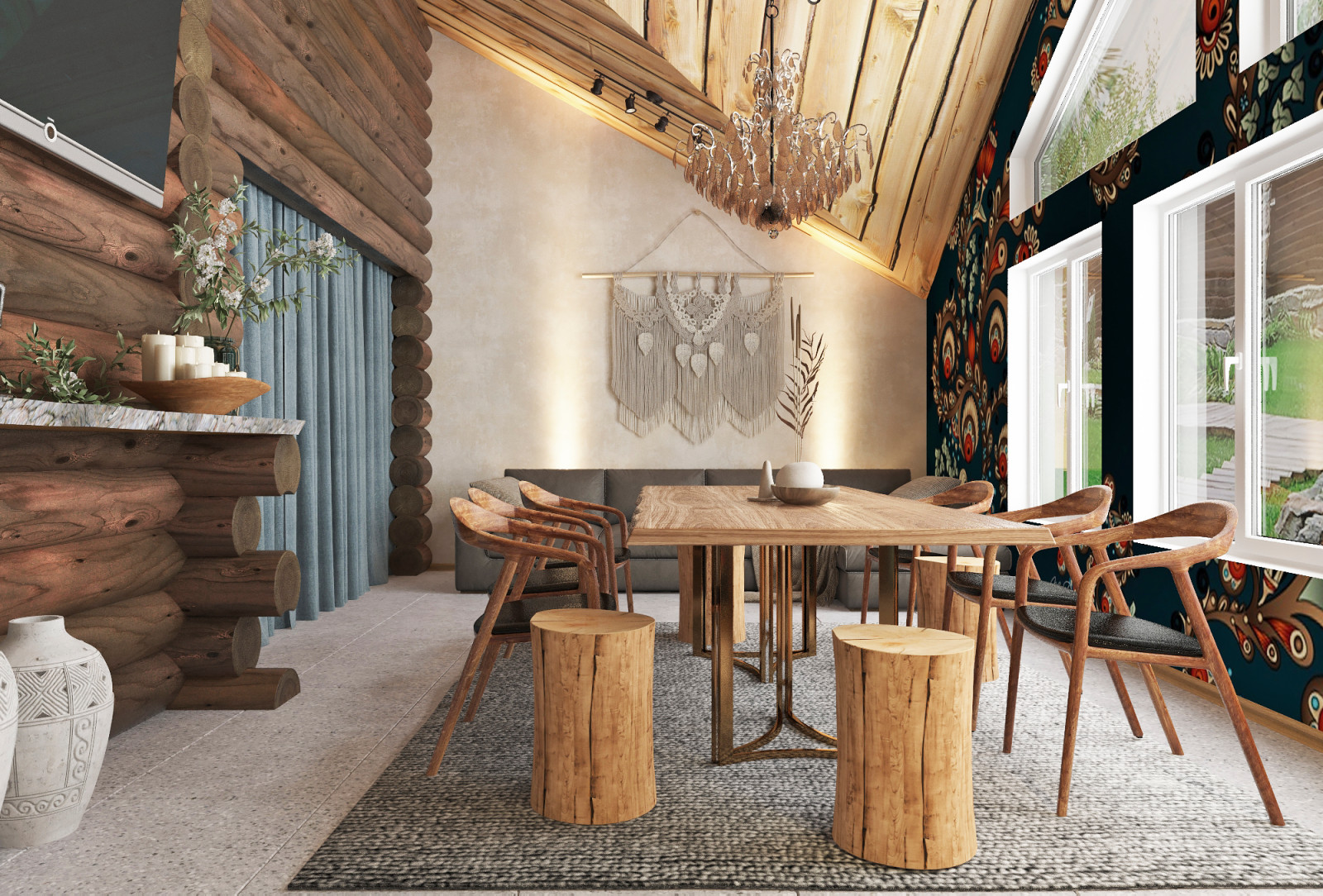 Комната отдыха в бане в загородном клубе BARRIN