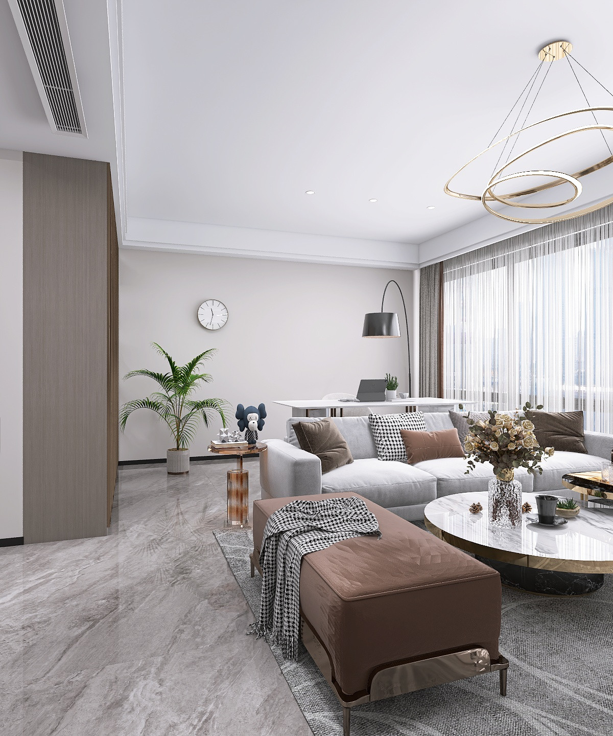 Конкурсная работа 70 кв.м. (кухня-гостиная)