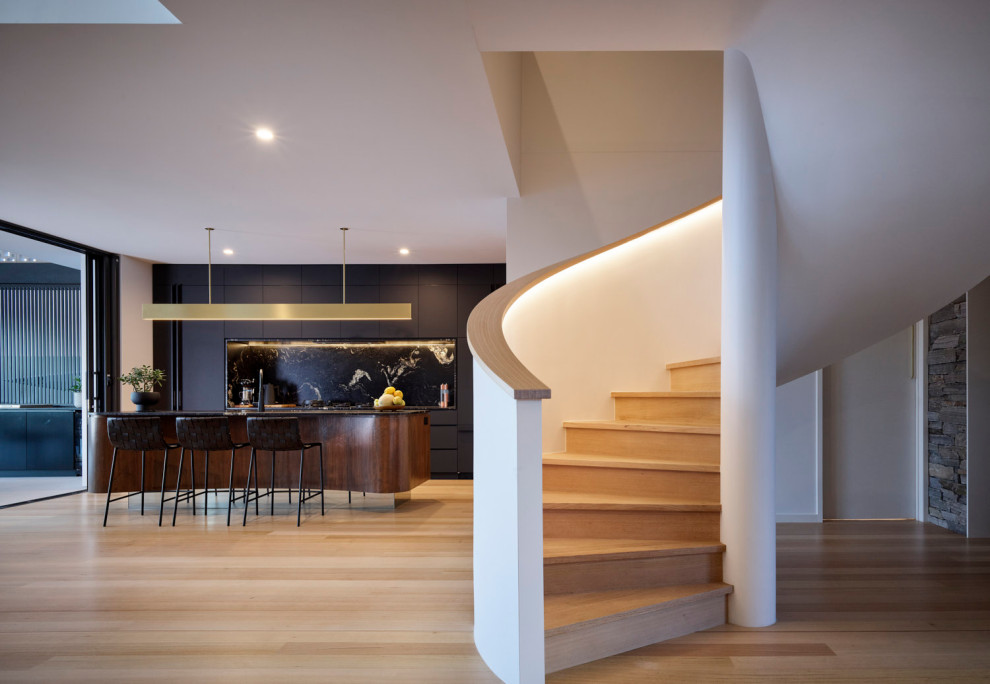 Contemporary staircase in Sunshine Coast.