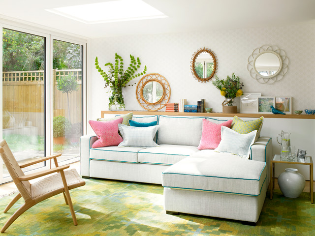 1920's Remodel and Basement Extension transitional-living-room