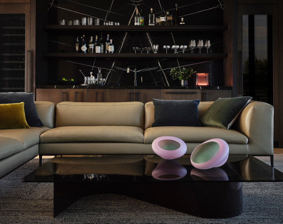 Inspiration for a contemporary home bar remodel in San Francisco
