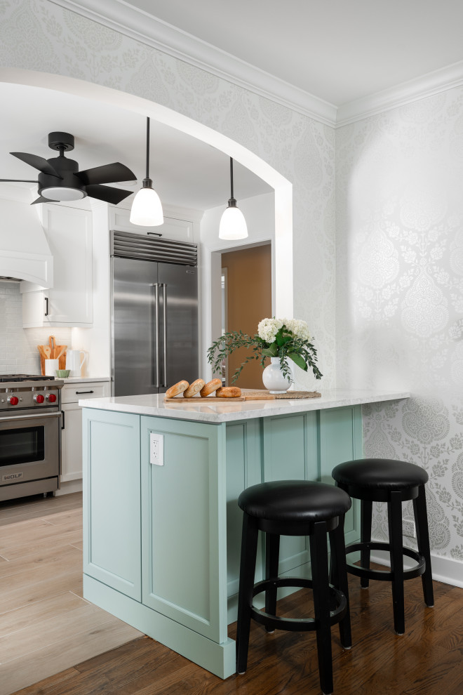 Transitional kitchen photo in Chicago