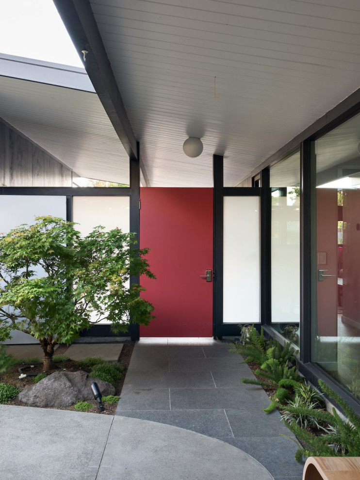 Flowing Courtyard Eichler Midcentury Entry San Francisco by