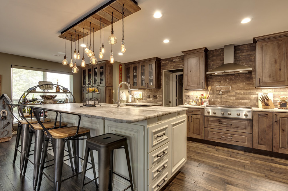 Mountain style kitchen photo in St Louis