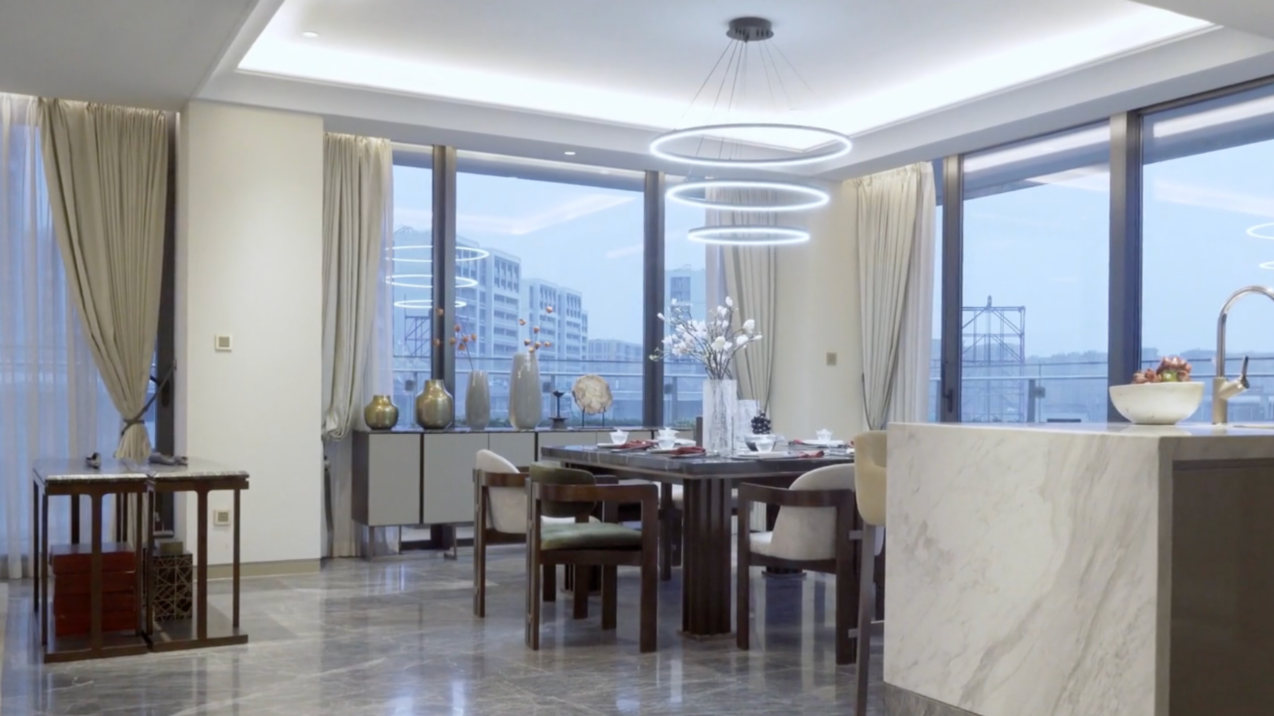 Sleek Modern Dining Room with Elegant Accents