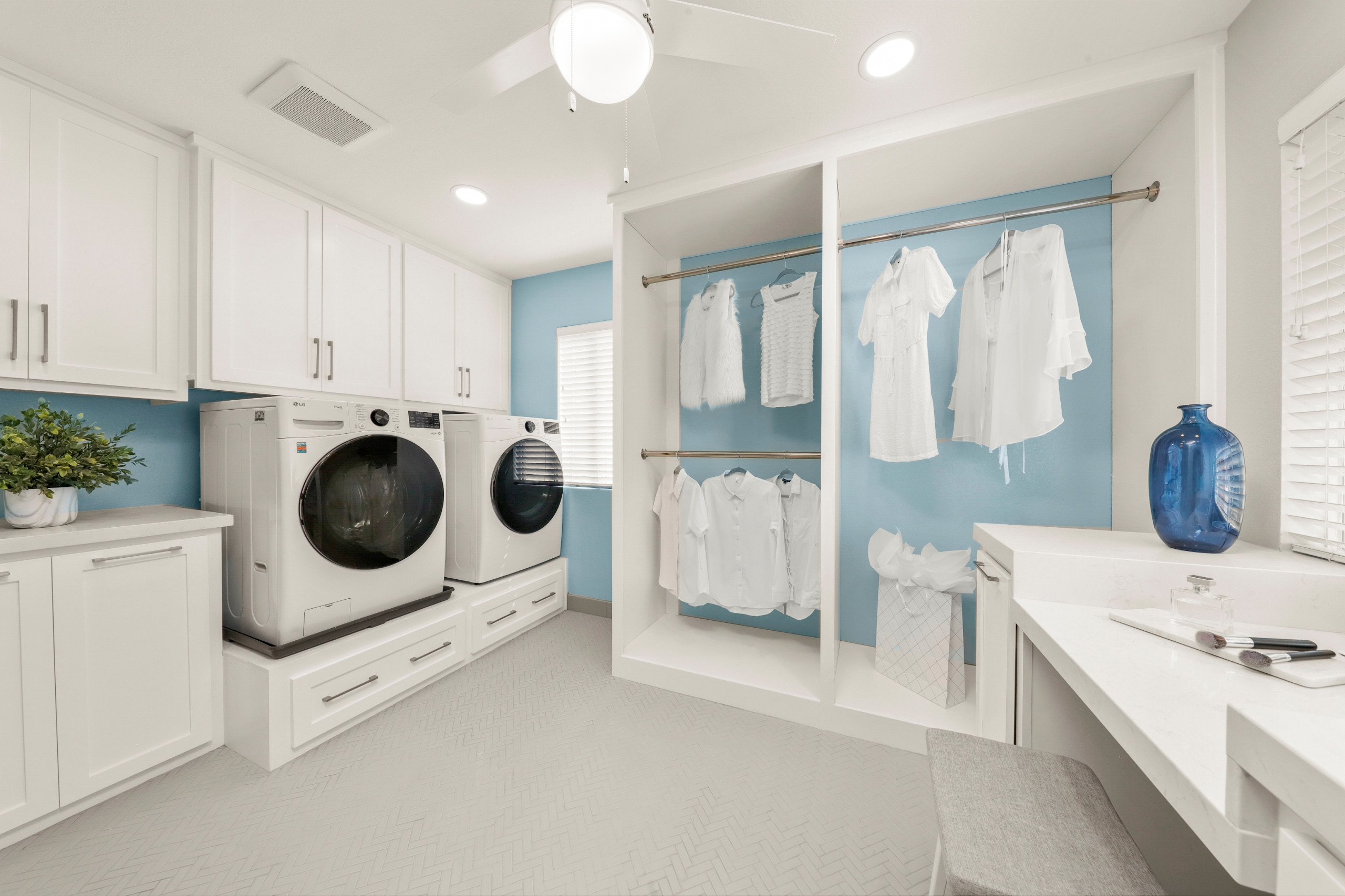 Cerulean Blue Bath and Walk-In Remodel Palmdale, CA *Gorham