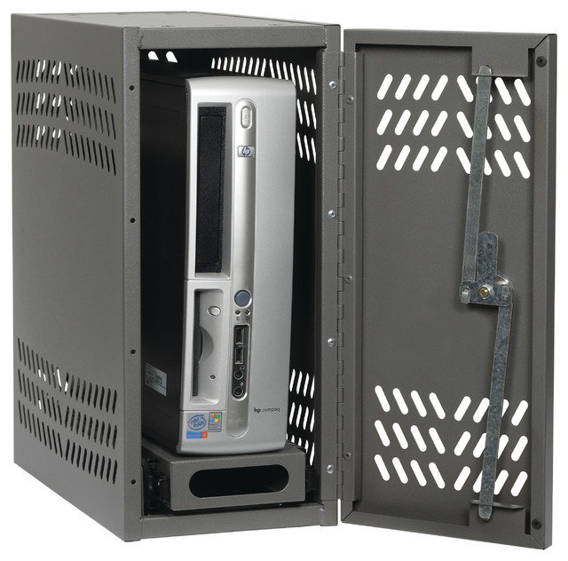 Small Hanging CPU Locker - Contemporary - Office Carts And Stands - by ...