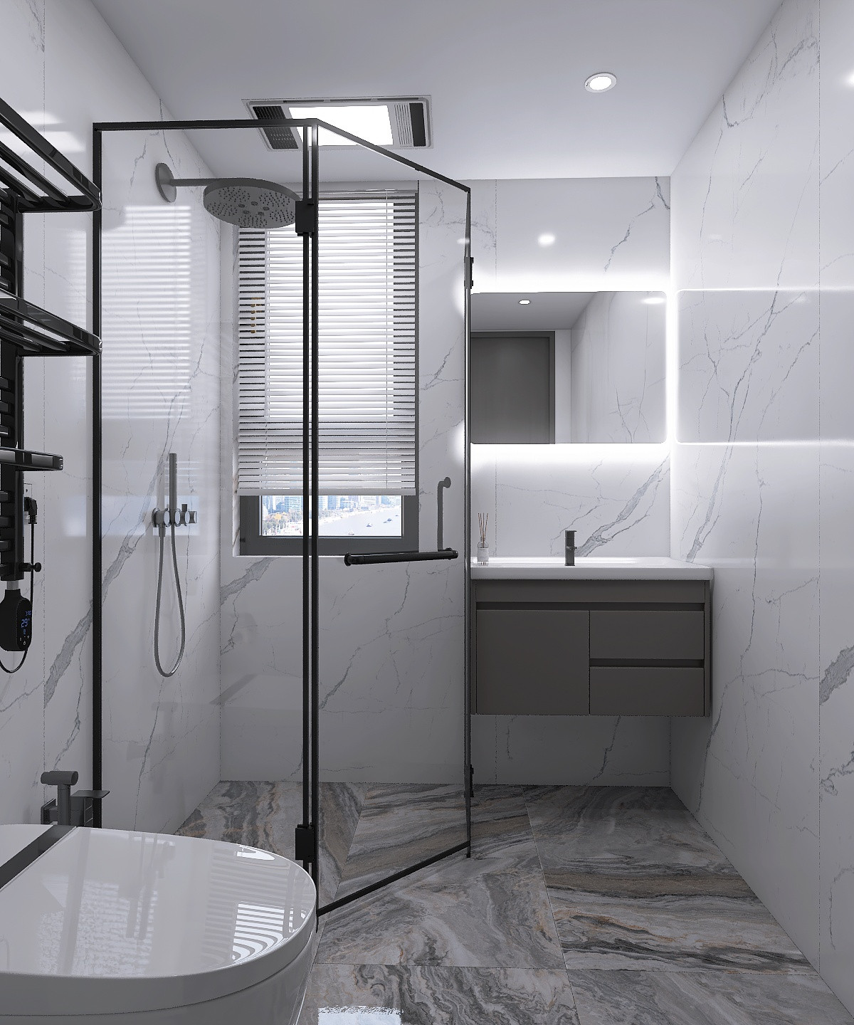 Конкурсная работа 70 кв.м. (кухня-гостиная)