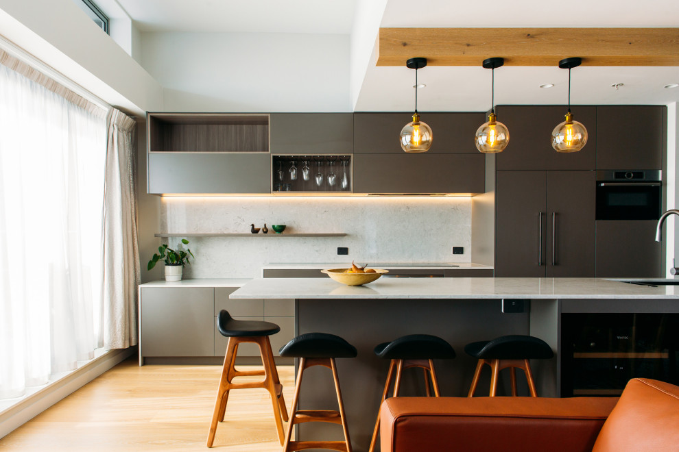 Inspiration for a contemporary kitchen in Wellington.