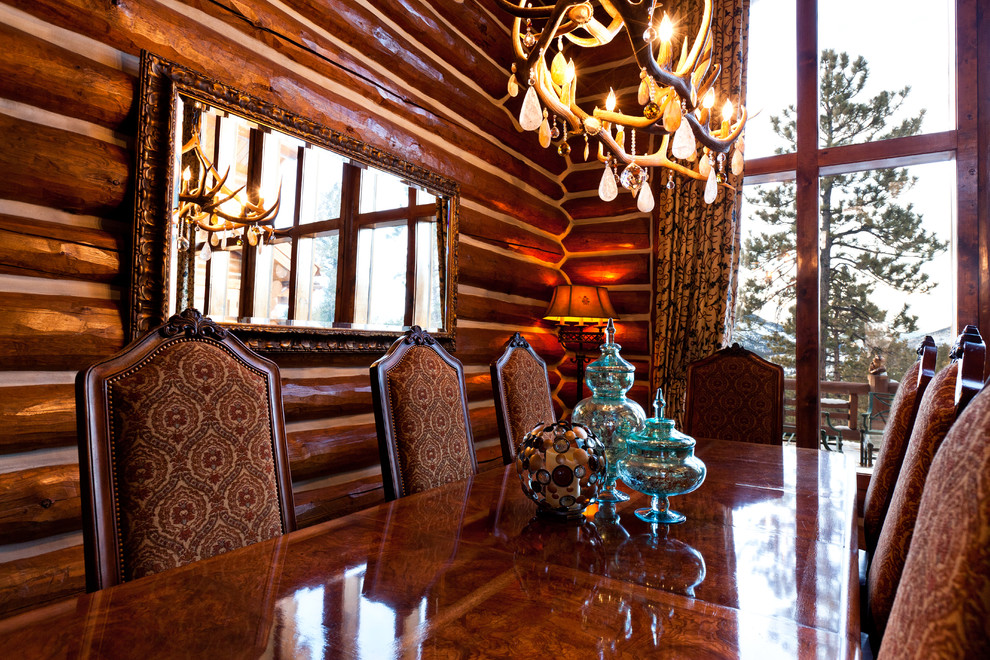 This is an example of a country dining room in Denver.