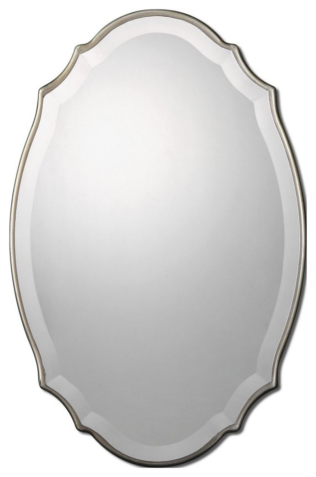 Make any room special with the Uttermost Sannita Wall Mirror. Gently curved&#44;