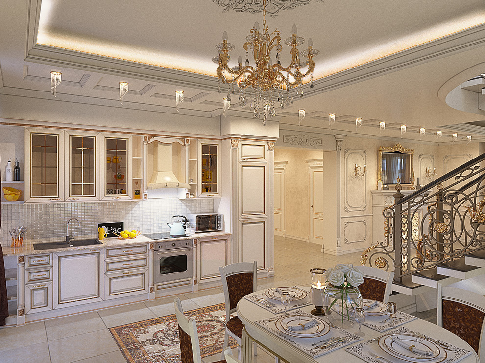 Кухня-столовая. Загородный дом "Павловская слобода"