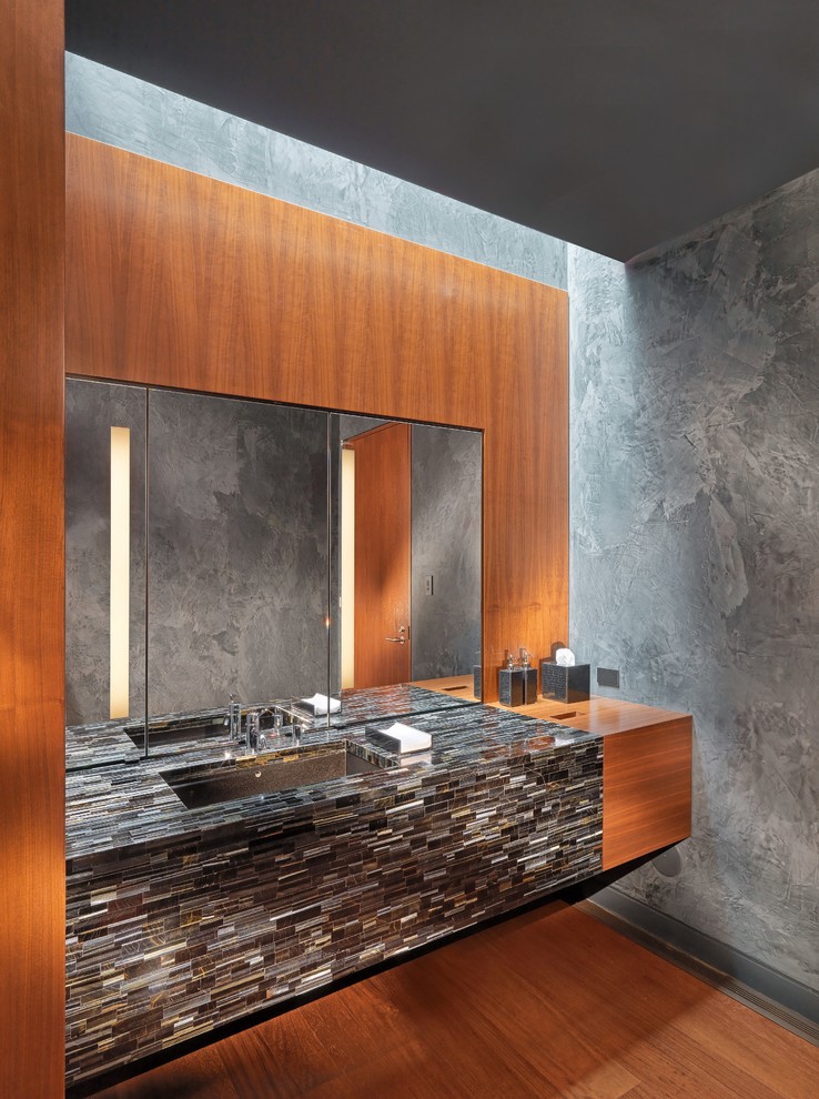 Inspiration for a modern powder room in San Francisco.