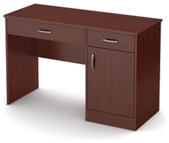Modern Home Office Computer Desk Royal Cherry Finish