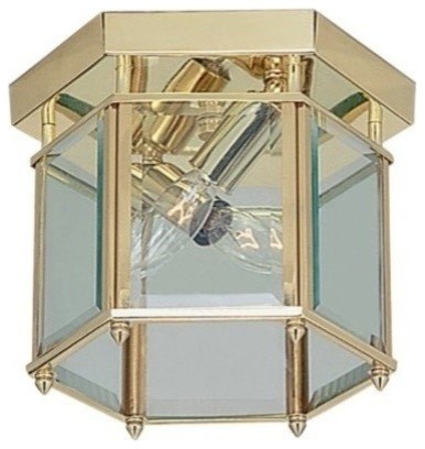 Livex Home Basics Ceiling Mount Polished Brass -7015-02