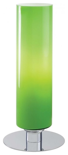 Minka George Kovacs Decorative Portables Chrome Green Cased Glass Table Lamp
