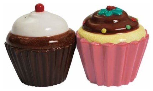 2.5 Inch Cupcakes Brightly Decorated Salt and Pepper Shakers