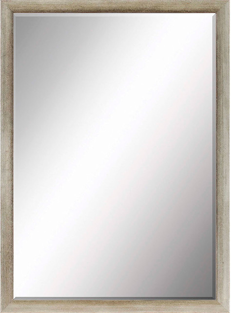 Beveled Mirror, Contemporary Gray
