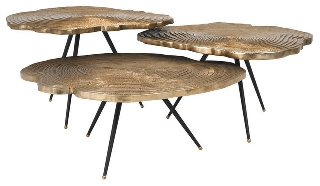 Gold Wood Slice Coffee Table Set Eichholtz Quercus Midcentury Coffee Table Sets By Oroa 1 Eichholtz Furniture Store