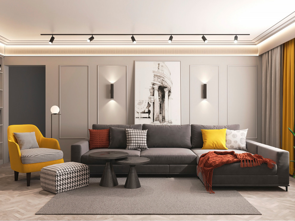 гостиная с элементами классики