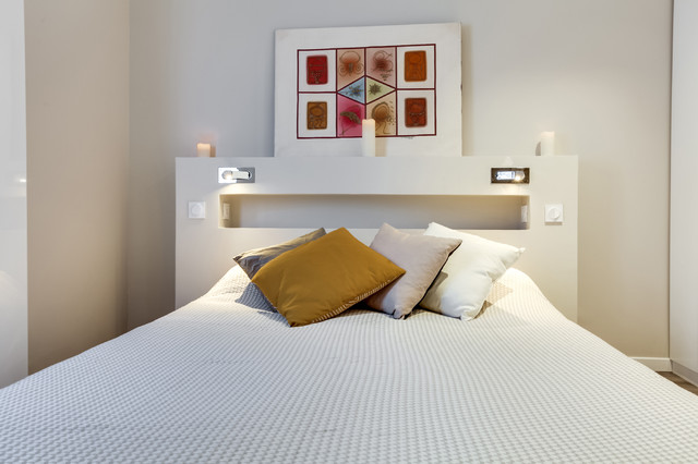 COLOMBES - r&eacute;alisation modern-schlafzimmer