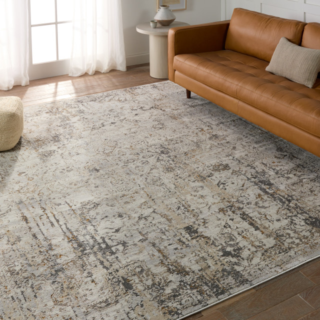 Jaipur Living Belvoir Abstract Light Gray/ Cream Area Rug, 7'10"X10