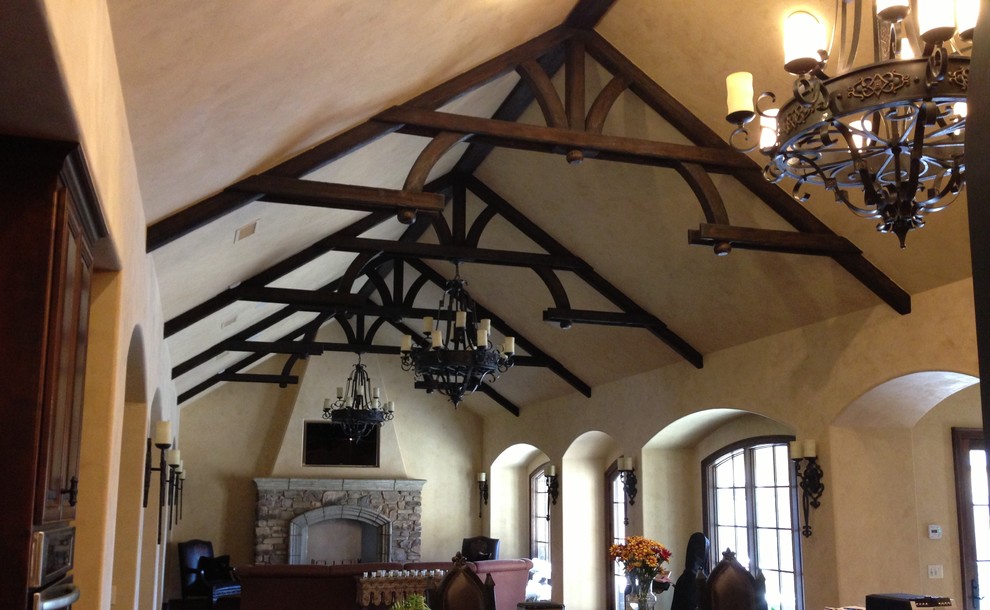 Inspiration for a rustic dining room remodel in Austin
