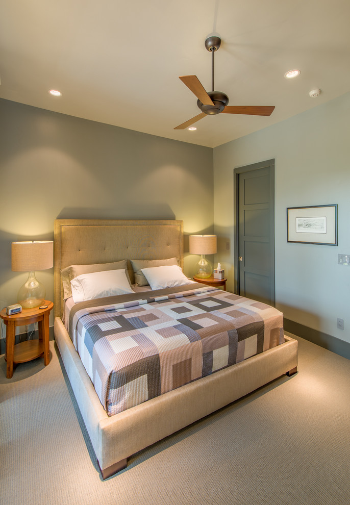 Photo of a transitional bedroom in Other.