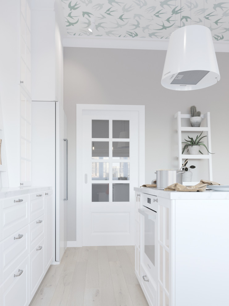 Дизайн санузла и кухни-гостиной