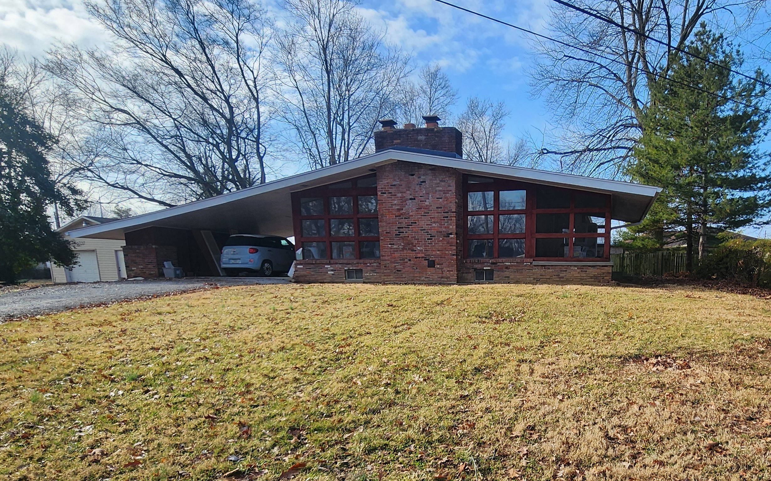 Mid-Century Front Landscape - Evansville, IN