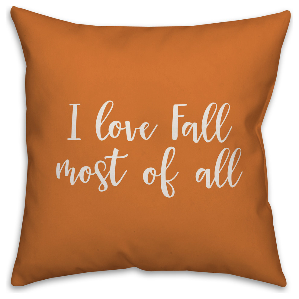 Idea Nouva Orange Plush Decorative Pillow 18x18 