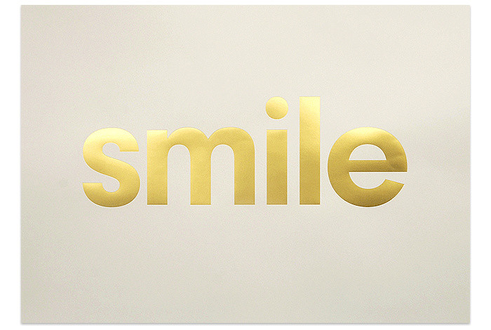 Smile Print, Gold